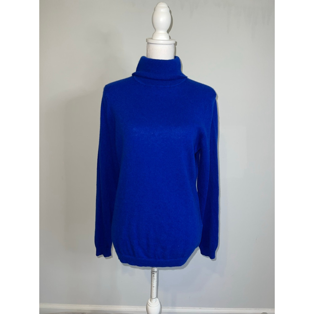 Charter Club Blue Cashmere Turtleneck Sweater XL